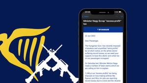 PÉLDÁTLAN: Hírlevélben hívja utasait a Ryanair a magyar kormány ellen