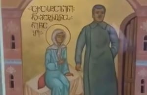 Sztálin előtt tisztelegnek a grúziai székesegyházban?